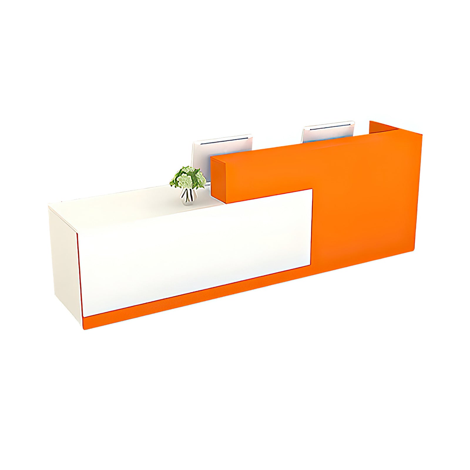 Professional and Stylish High-Function Reception Desk with Double Desktop Design（Stock Items）