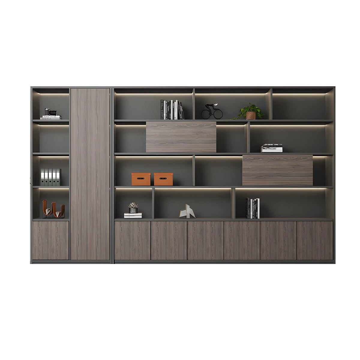 High-Capacity Storage Cabinet with Moisture-Resistant Base for Office