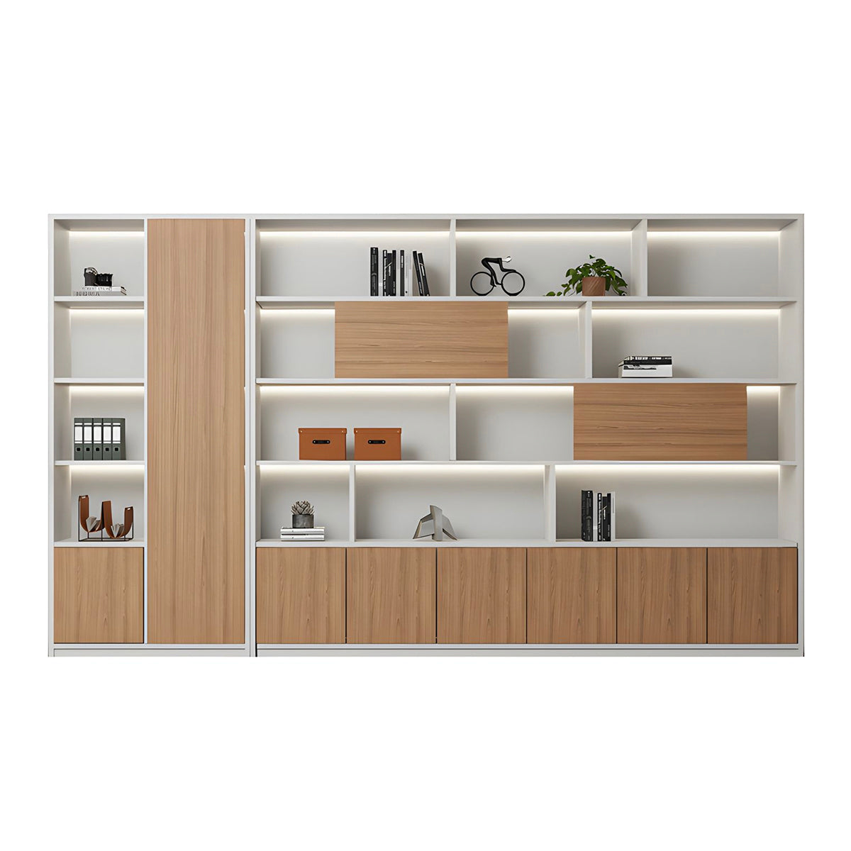 High-Capacity Storage Cabinet with Moisture-Resistant Base for Office