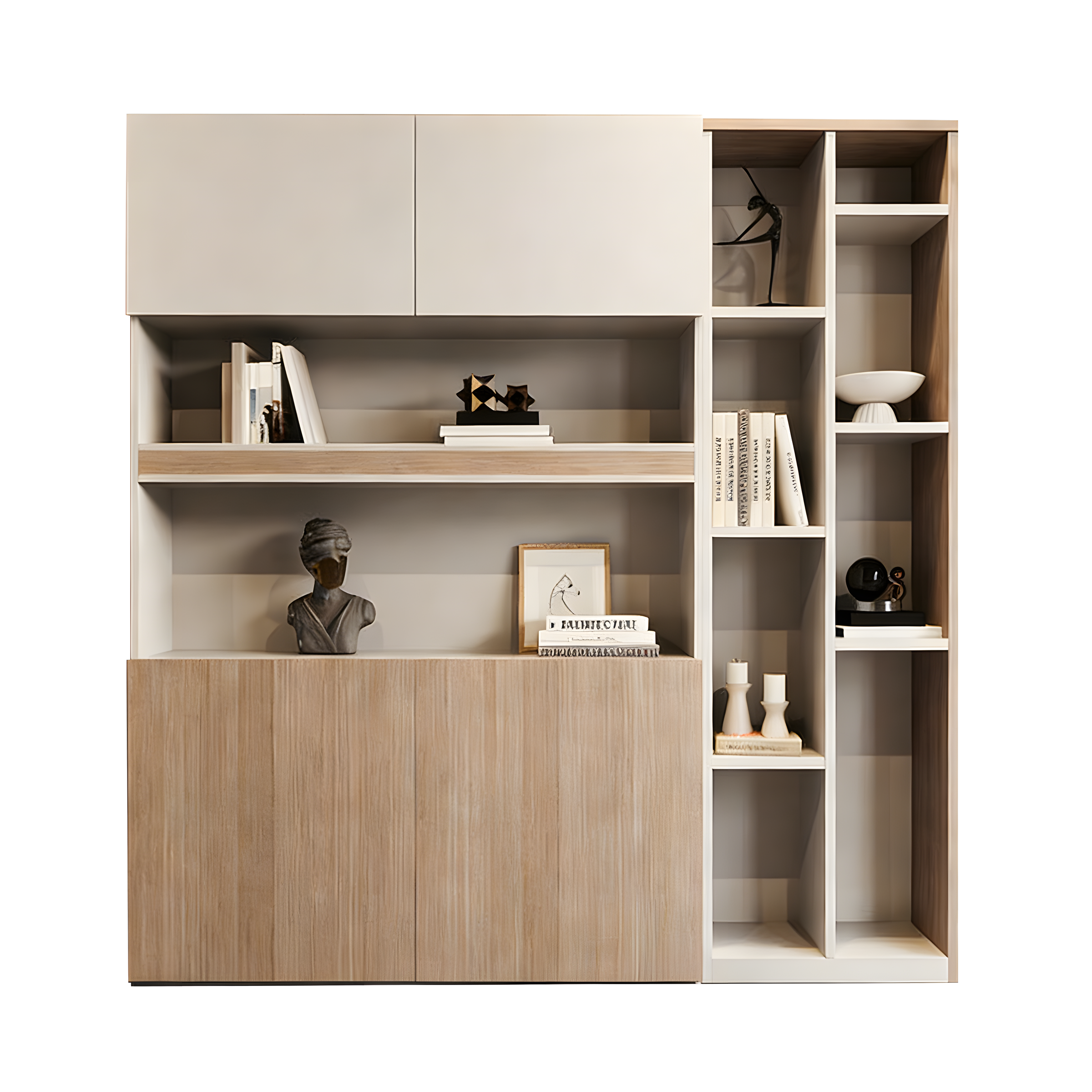 Sleek Executive Desk with Built-In Outlets & Double-Layer Storage