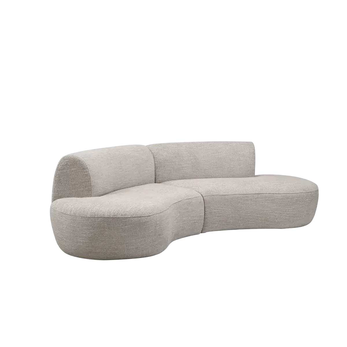 Wabi-Sabi Style Sectional Sofa with U-Shaped Design