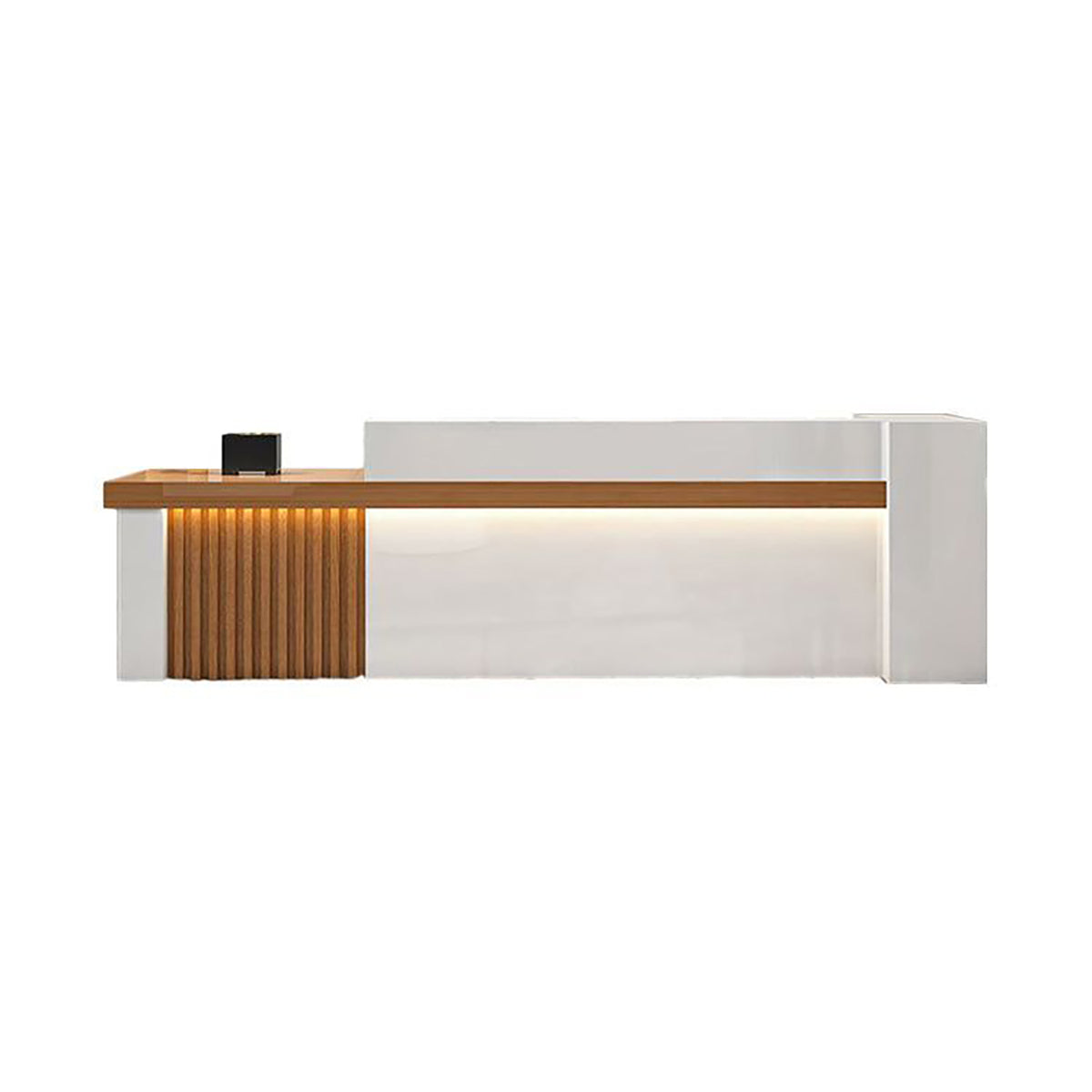 Modern Luxury Reception Desk with Counter and Integrated LED Accent Lighting