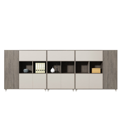 Wooden Panel Bookshelf, Simple Floor-standing Office File Cabinet