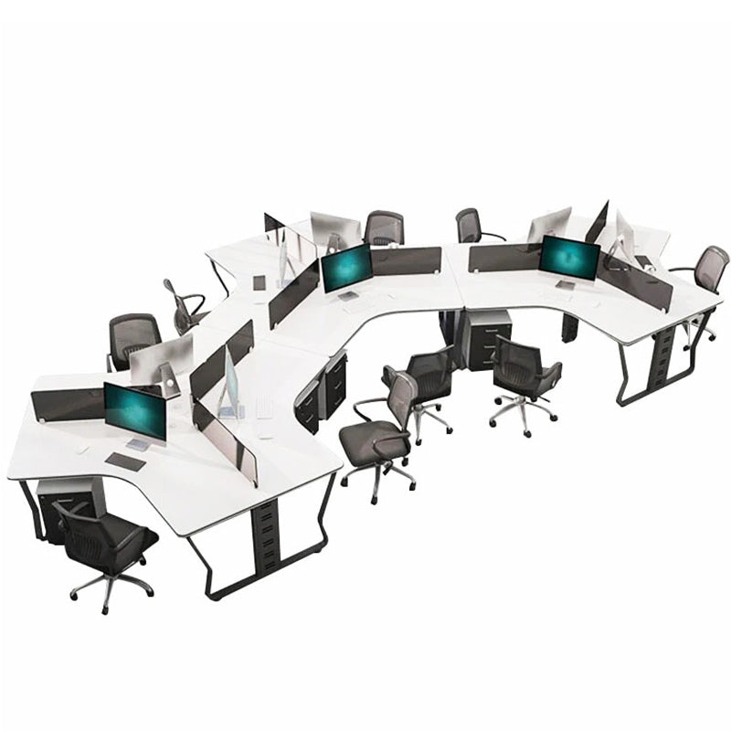 Modern U-Shaped Office Workstation