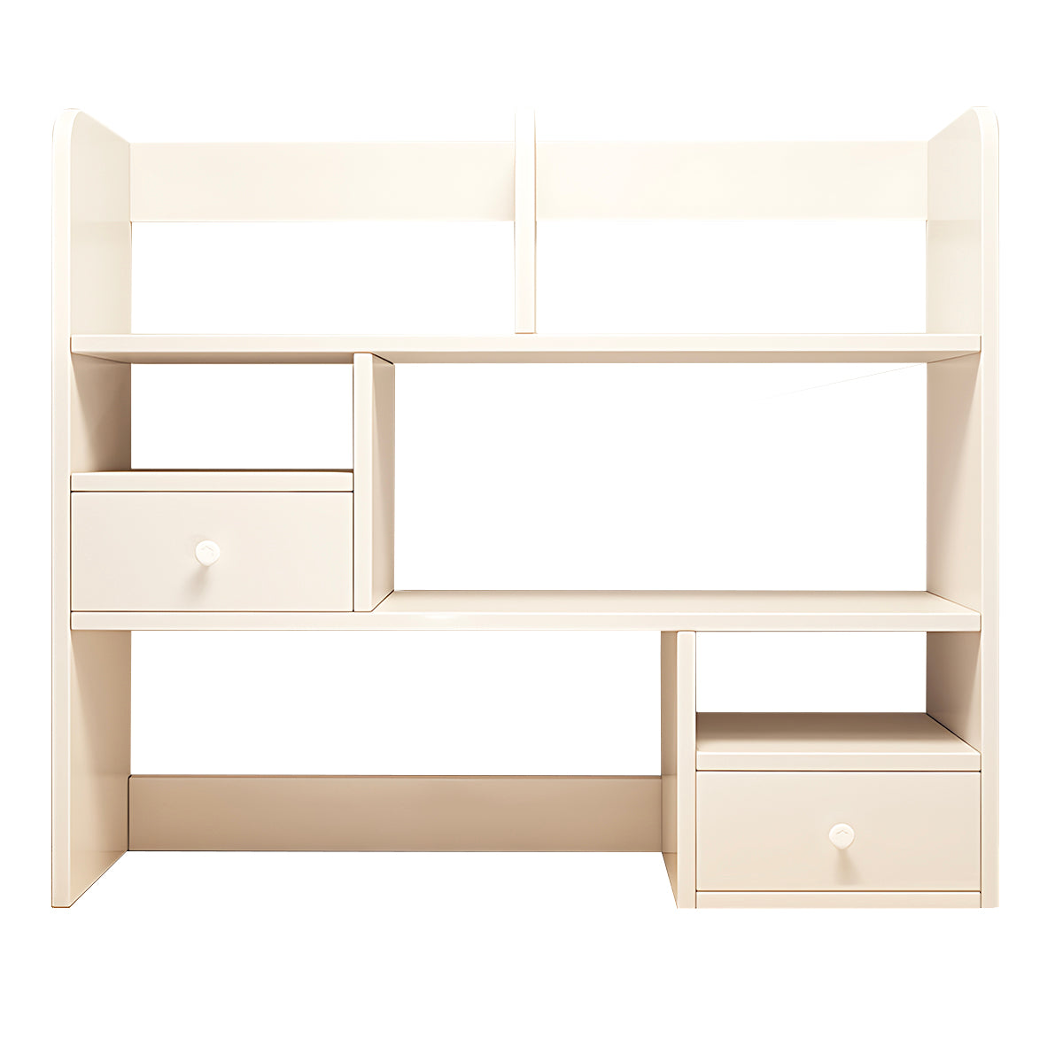 Modern Minimalist Engineered Wood Bookshelf with Open and Closed Storage