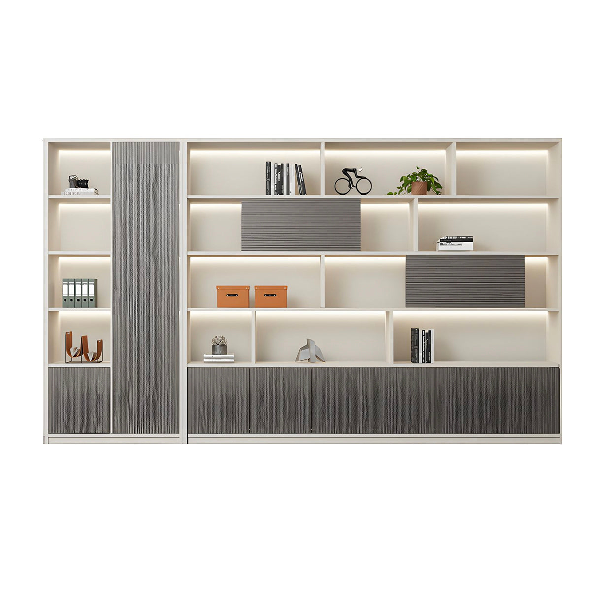 High-Capacity Storage Cabinet with Moisture-Resistant Base for Office