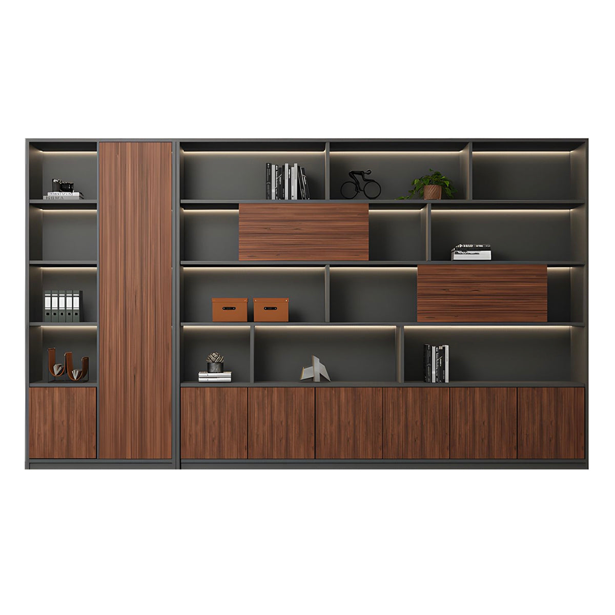 High-Capacity Storage Cabinet with Moisture-Resistant Base for Office