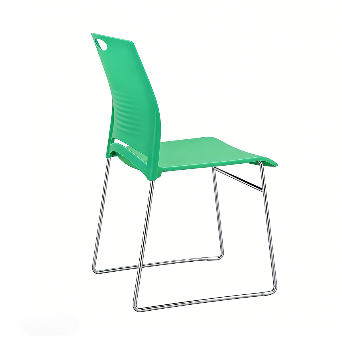 Commercial Armless Office Chair with Steel Frame & Tool-Free Assembly