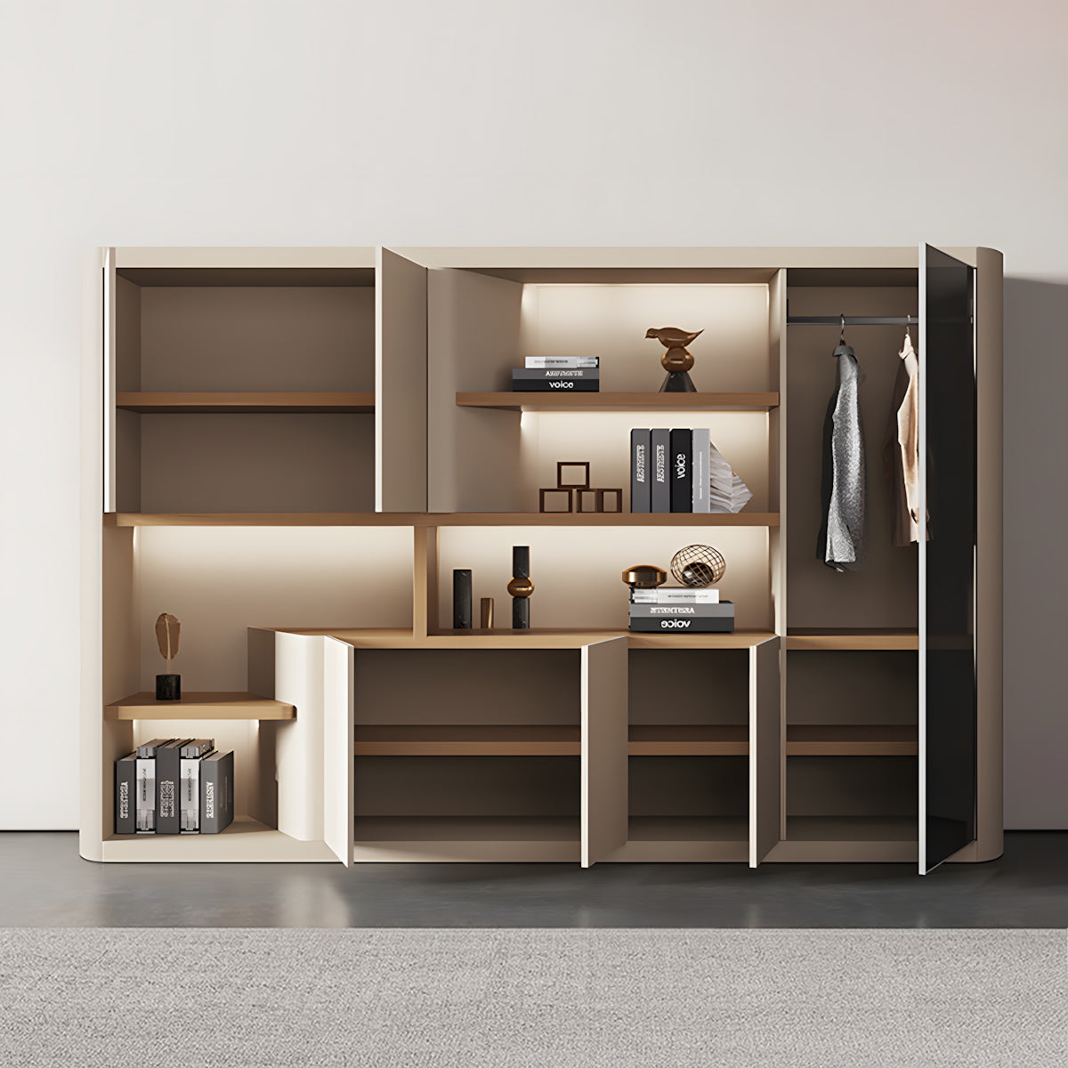 Modern Minimalist L-Shaped Executive Desk 71–126 in Wide with Cable Management, Built-In Power Outlets, Lockable Drawers & Solid Wood