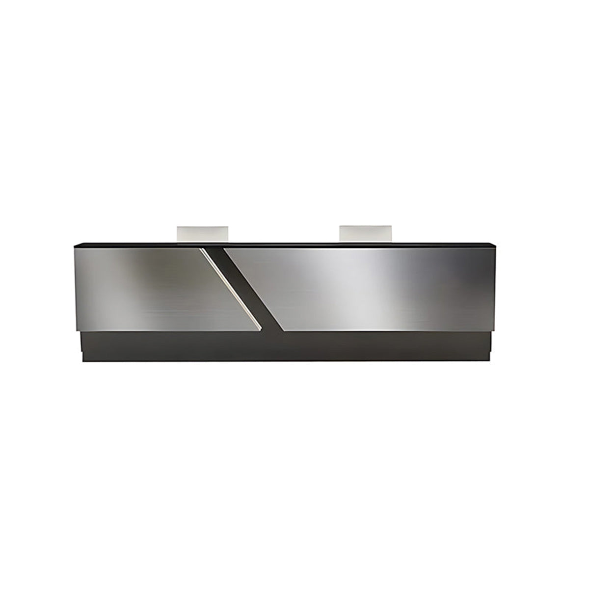 Reception Desk 39–87 in Wide with Ample Storage & Metal Base