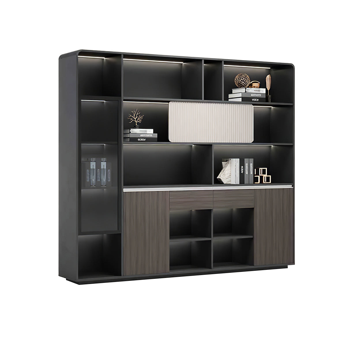 Executive Desk, matching file cabinet, L79" x W16" x H79", for executive office workspace, modern executive office furniture