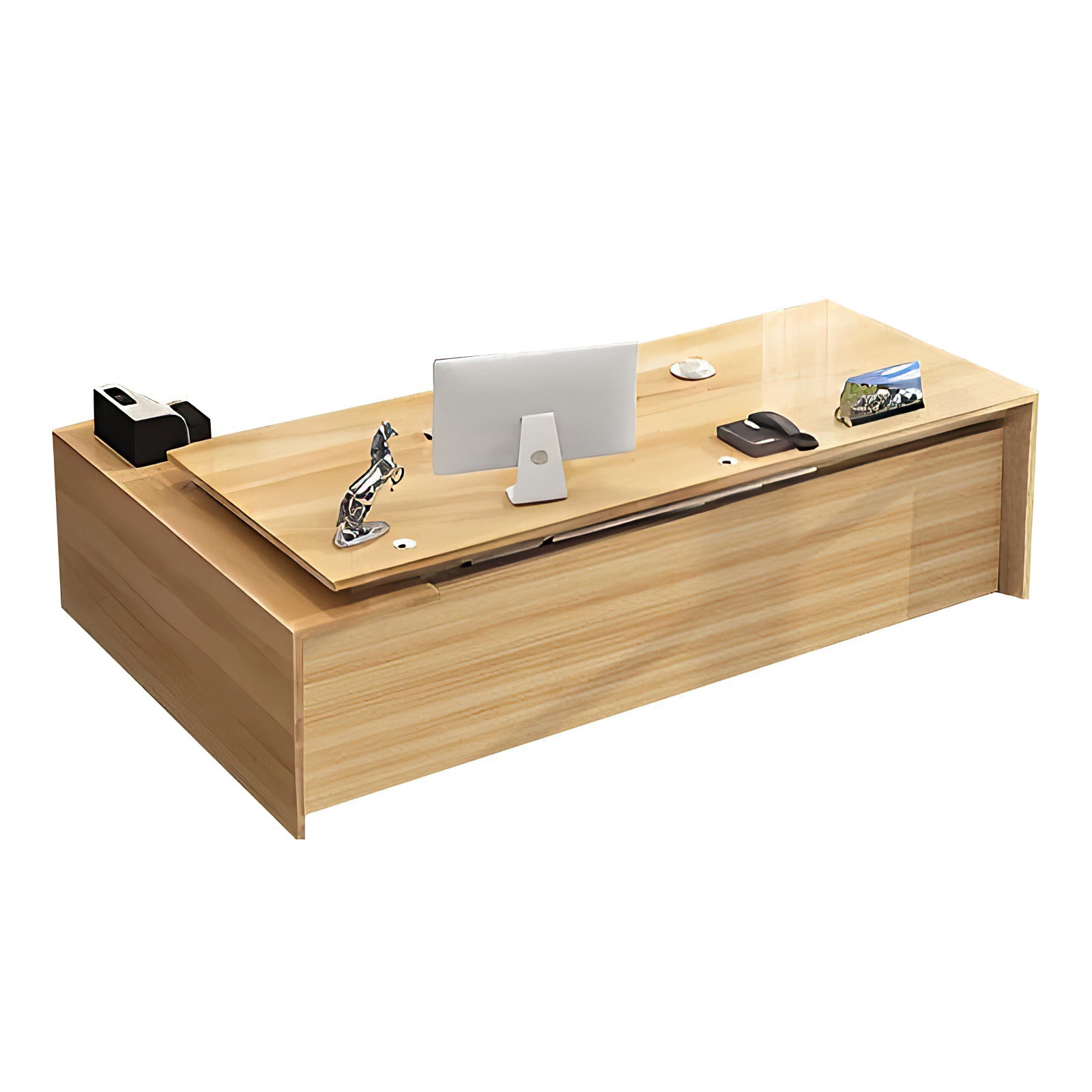 Classic Modern Solid Wood Executive Desk with Spacious Desktop Design（Stock Items）