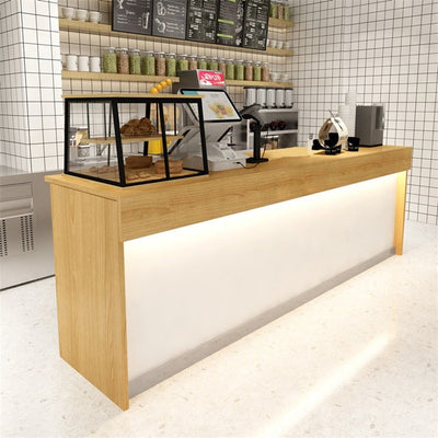 Simple Solid Wood Reception Desk Cashier's Desk