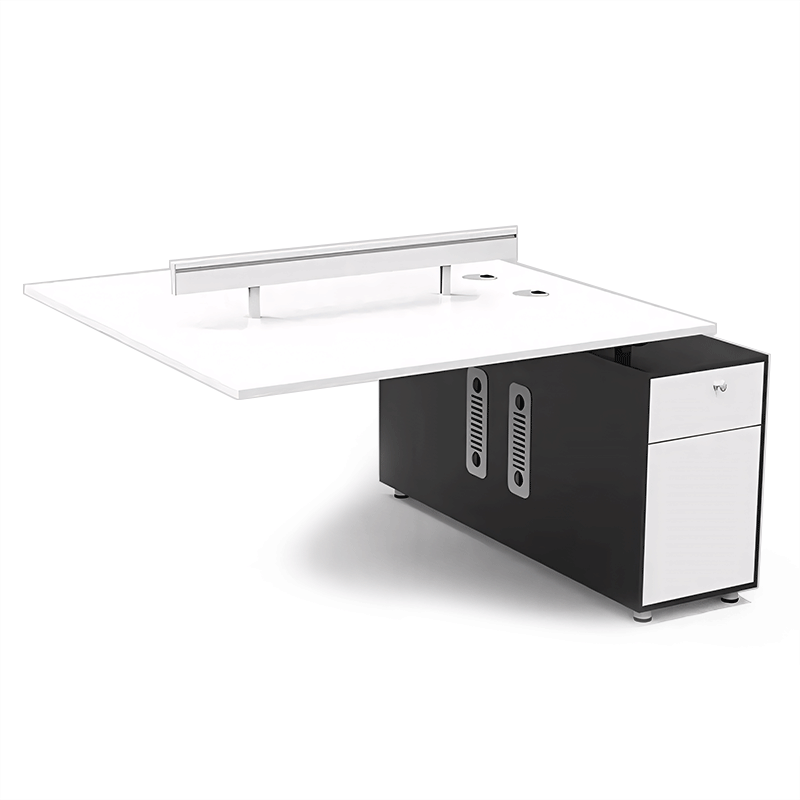 Minimalist Modern Screen Workstation Desk,White