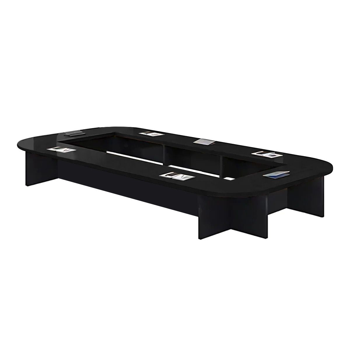U-Shaped Conference Table 94–299 in Wide (8–25 ft) for 6–24 People with Built-In Power Outlets