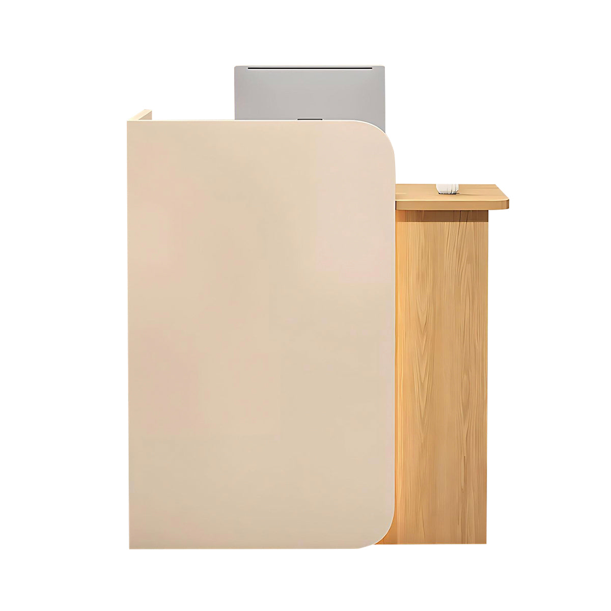 Small Reception Desk Retail Counter for Checkout Wooden Reception Table