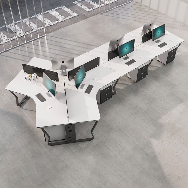 Modern U-Shaped Office Workstation