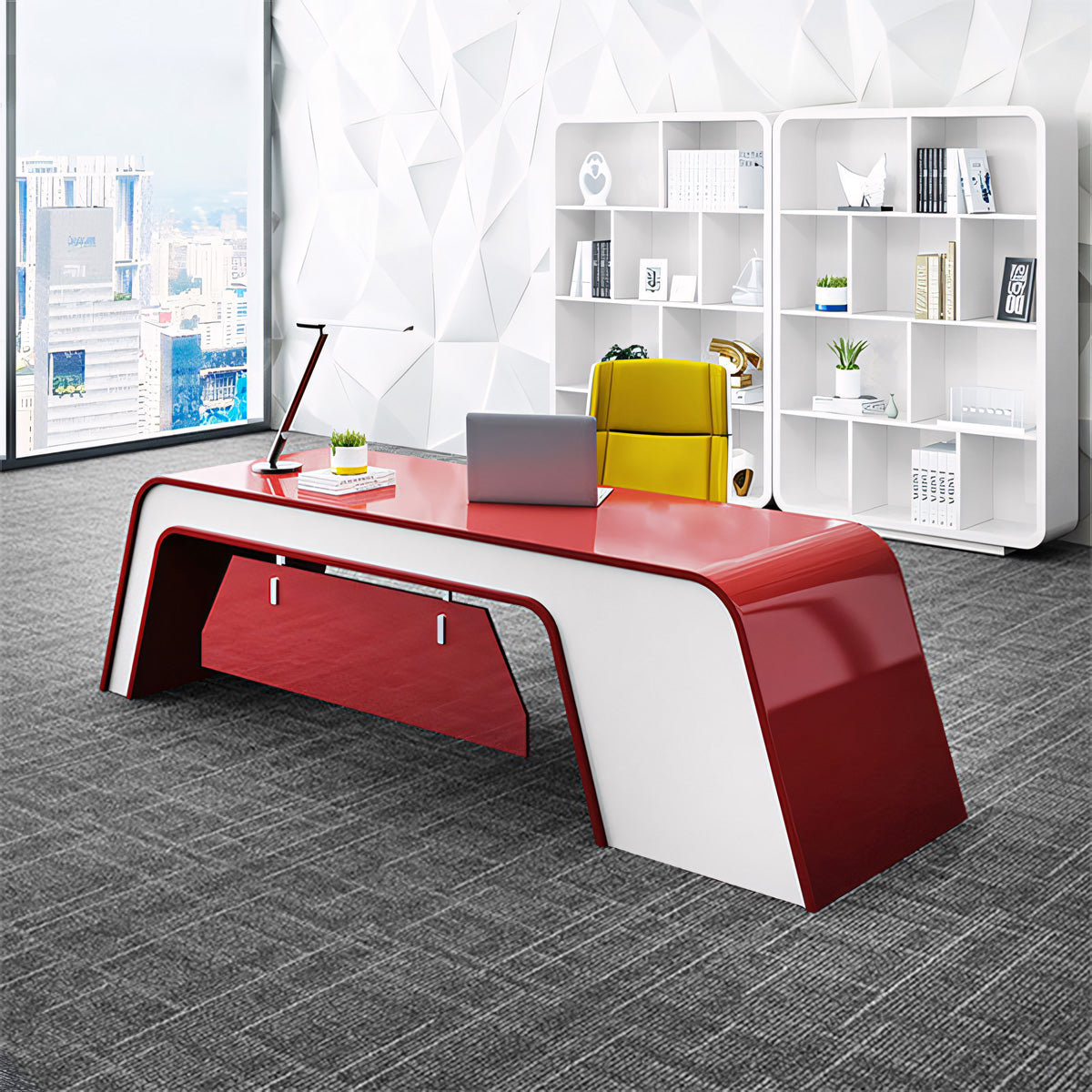 Red Design Model Boss Table Fashion Big Desk Table