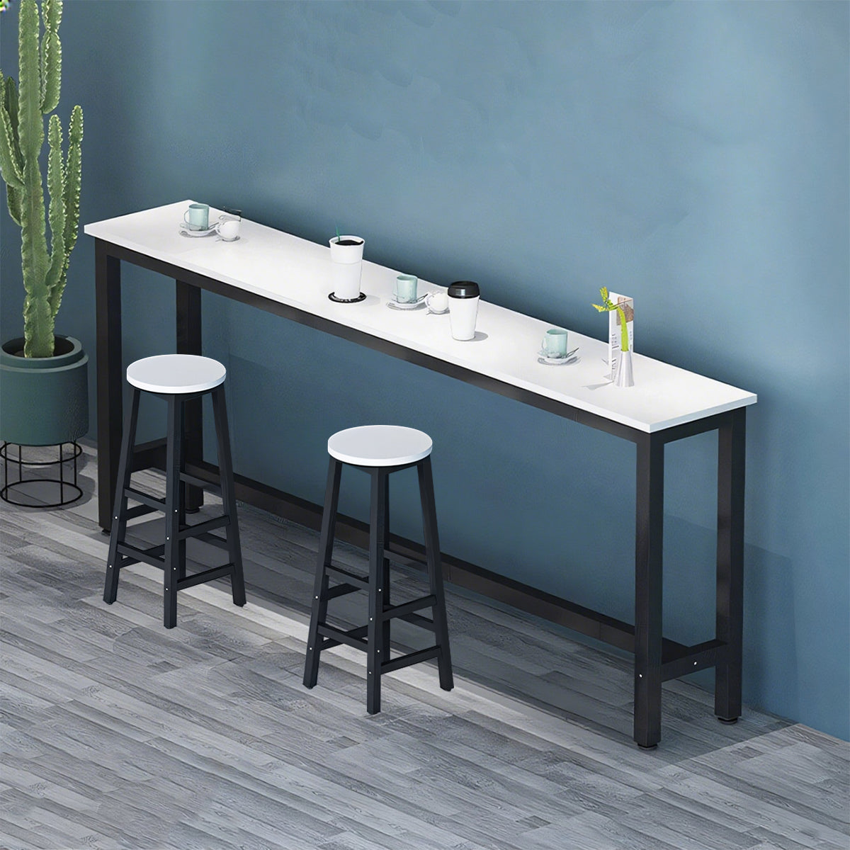 Solid Wood Bar Table Narrow Long Bar Top Table