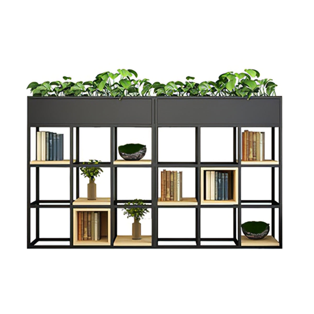 Multi-Functional Iron Frame Divider Storage Shelf for Offices & Living Room Zimasya