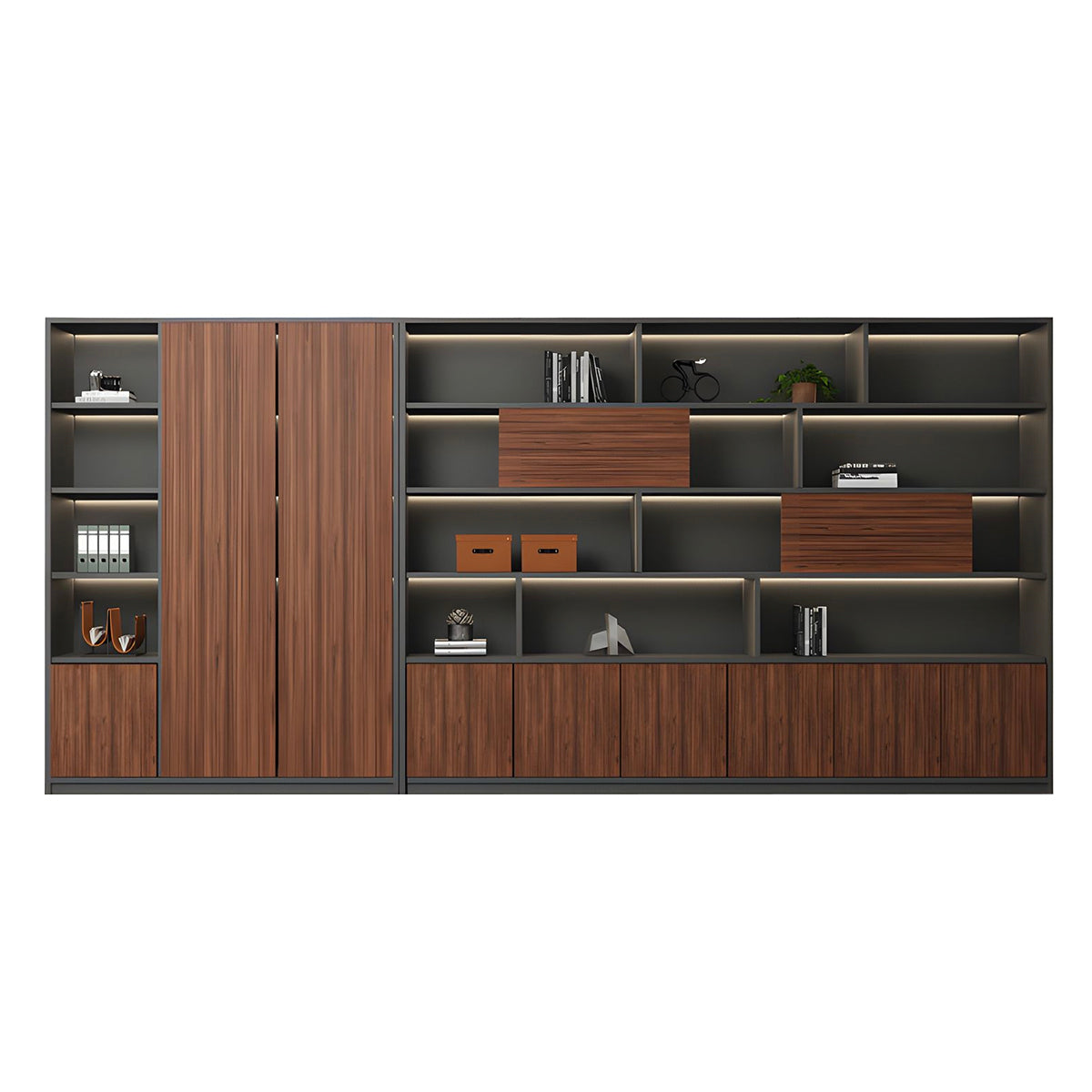 High-Capacity Storage Cabinet with Moisture-Resistant Base for Office