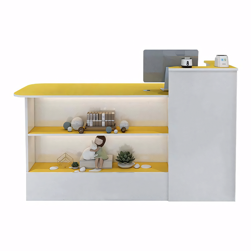 Modern  Reception Desk Retail Counter with Display Shelf（East Coast）