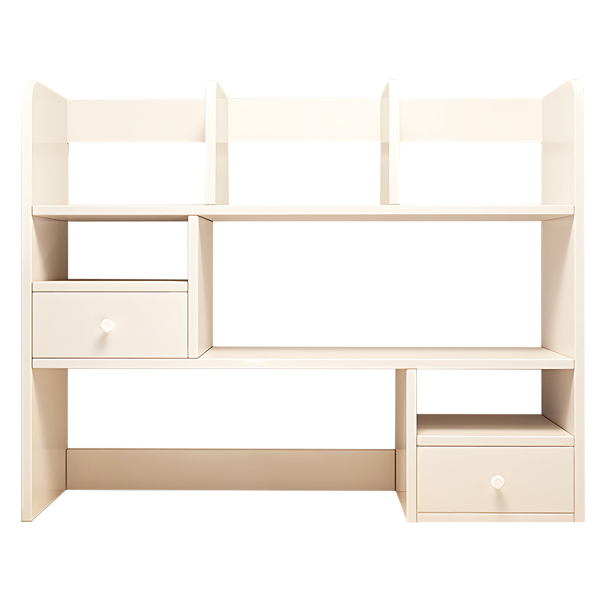 Modern Minimalist Engineered Wood Bookshelf with Open and Closed Storage