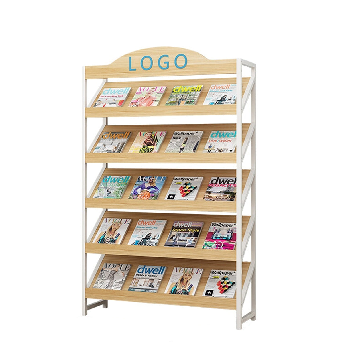 Fashionable Multi-Functional Bookshelf with Sturdy Frame and Large Storage Capacity