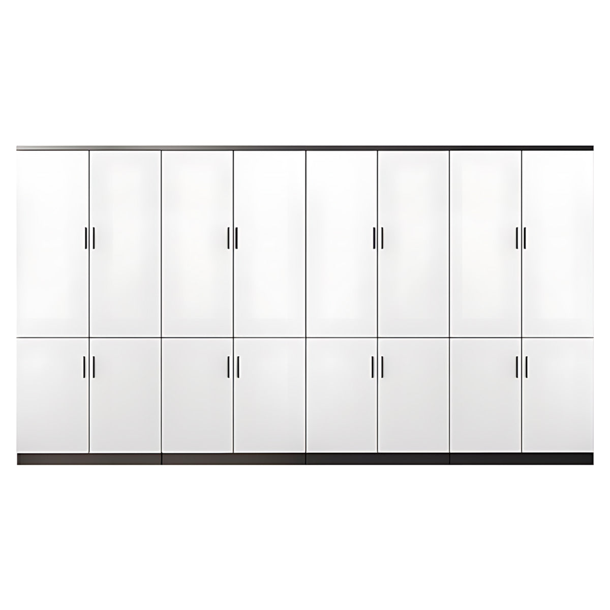 Office Storage Cabinet with Open Compartments, Enclosed Cabinets & Alloy Handles
