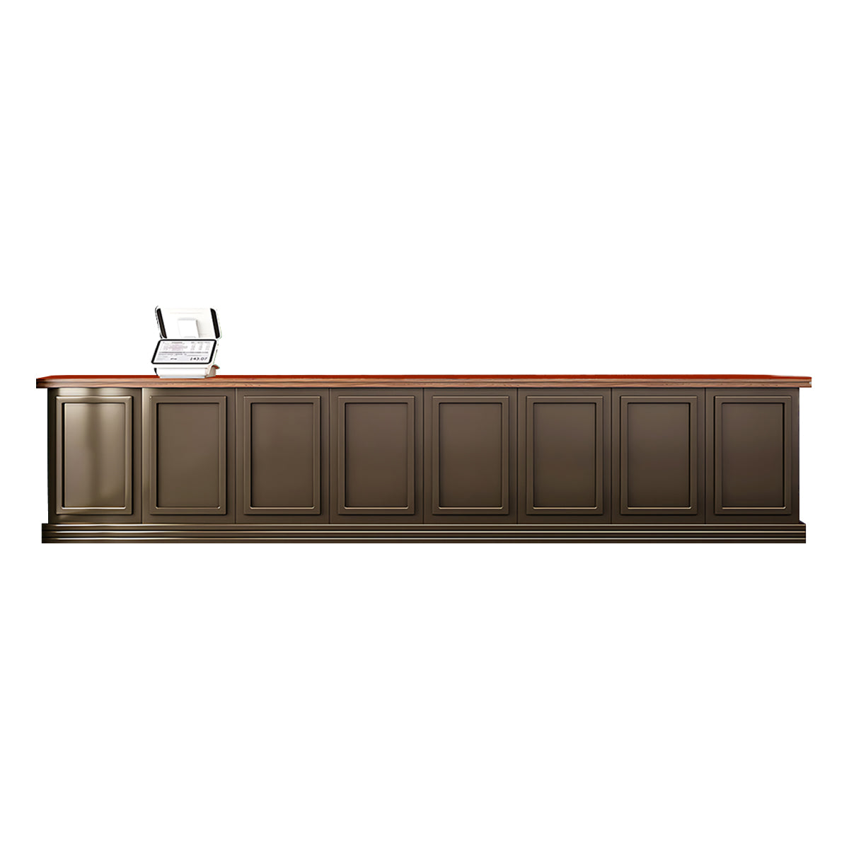 Modern Reception Desk with Lockable Drawer CPU Compartment