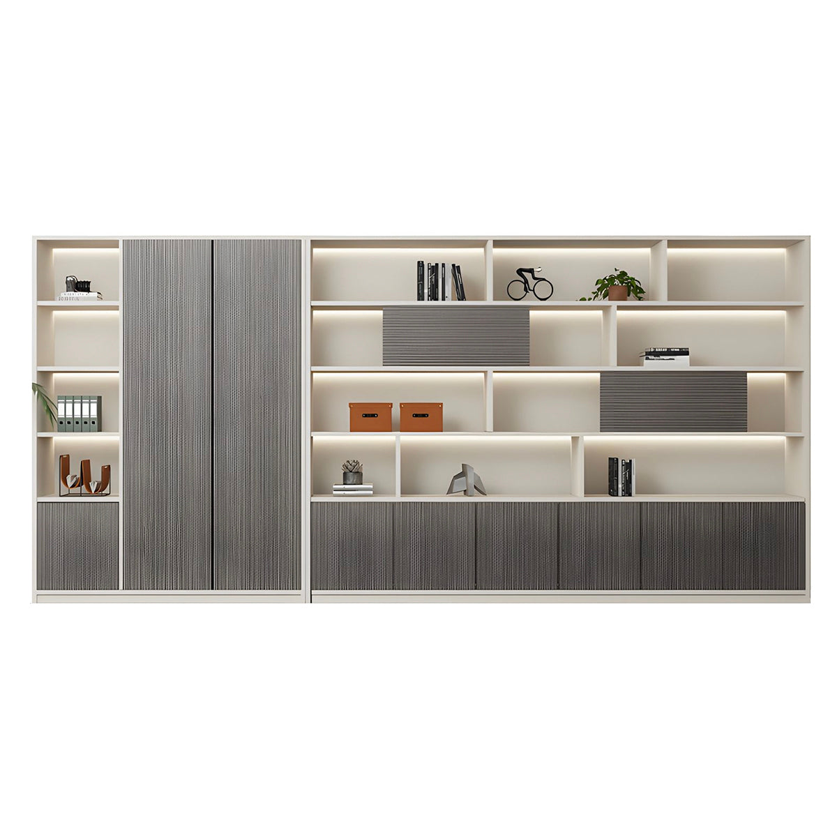 High-Capacity Storage Cabinet with Moisture-Resistant Base for Office