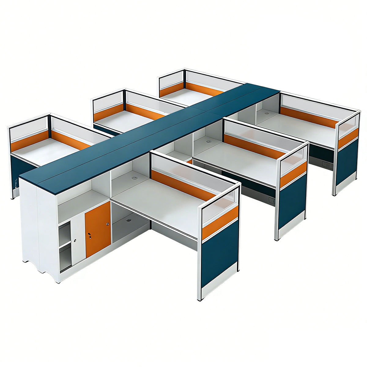 Contemporary, Stylish Multipurpose Employee Desk with Various Color Combinations