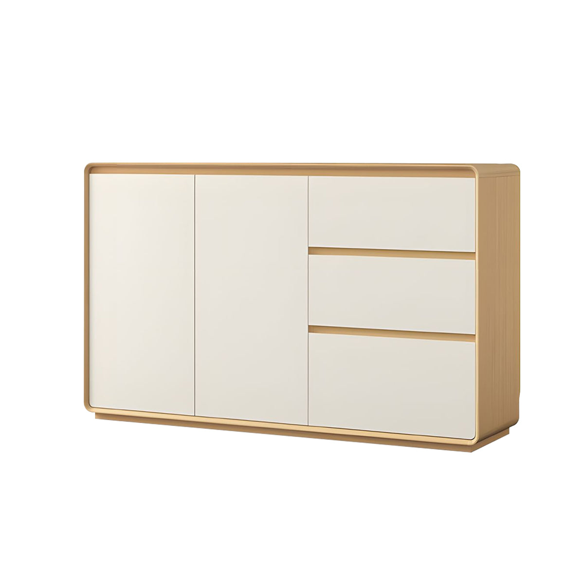 Minimalist Classic Sideboard with Handle Free Drawers Adjustable Shelves
