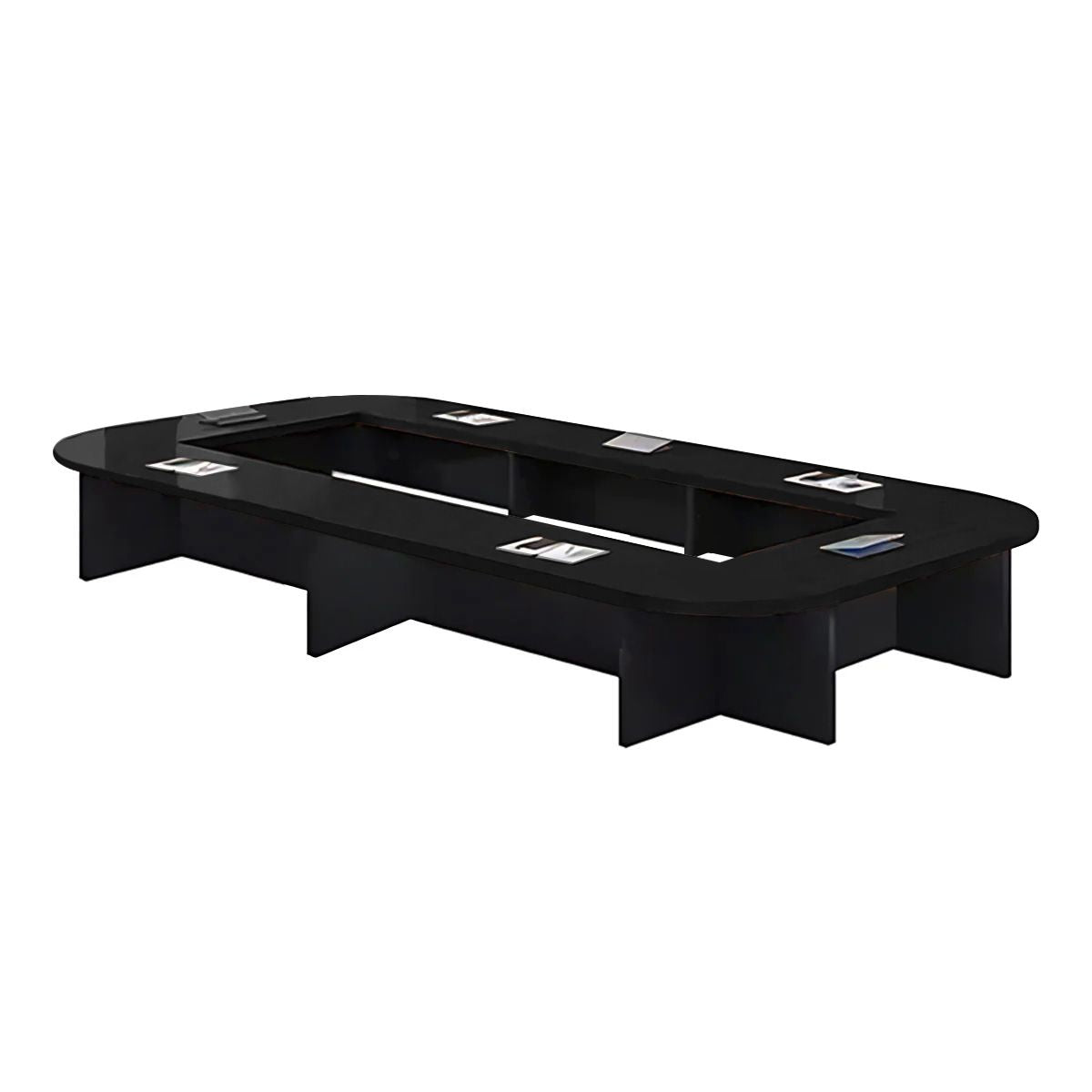 U-Shaped Conference Table 94–299 in Wide (8–25 ft) for 6–24 People with Built-In Power Outlets