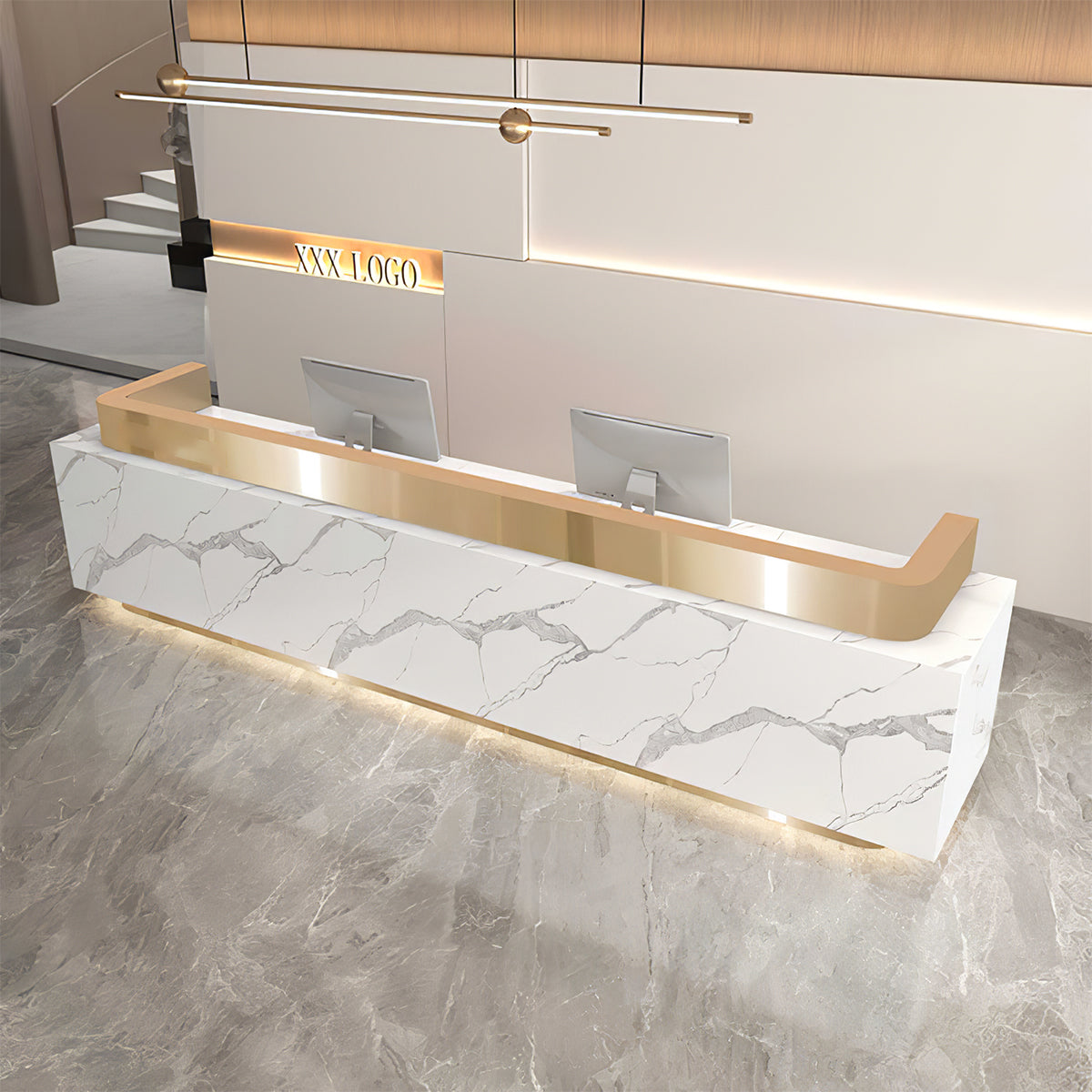 Lobby Reception Desk with Lockable Storage（Sale Event）