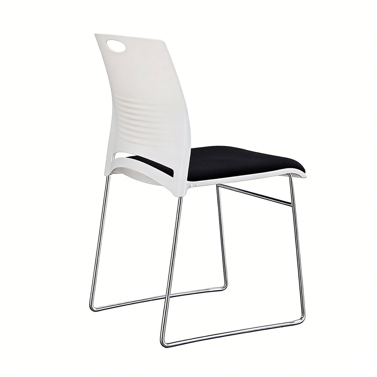 Commercial Armless Office Chair with Steel Frame & Tool-Free Assembly