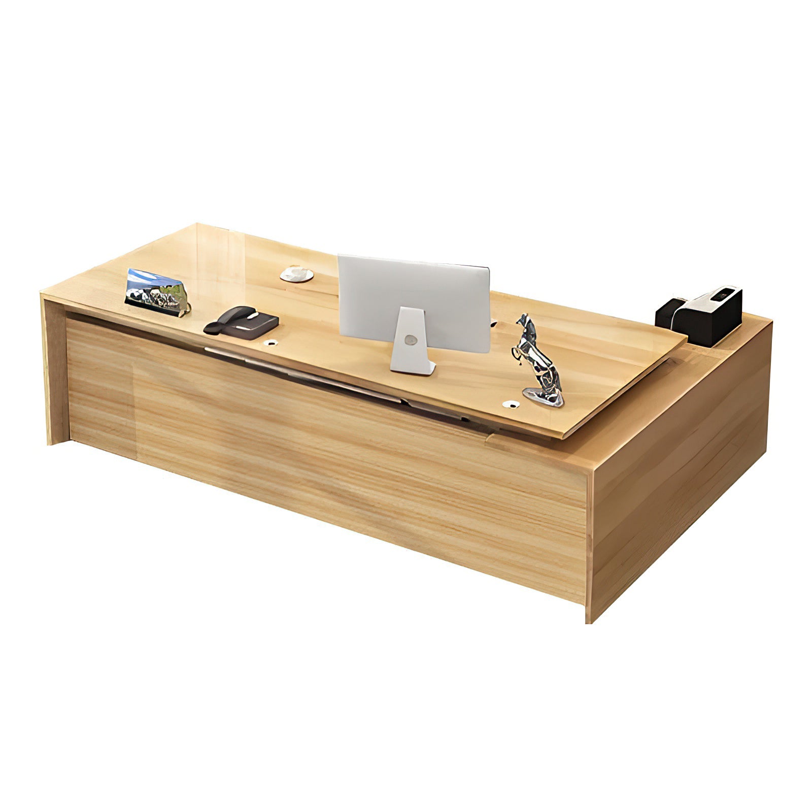 Classic Modern Solid Wood Executive Desk with Spacious Desktop Design（Stock Items）