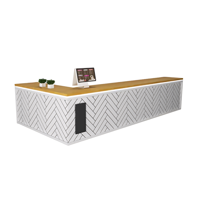 Simple Milk Tea Coffee Bar Baking Lacquer Corner Cashier Counter