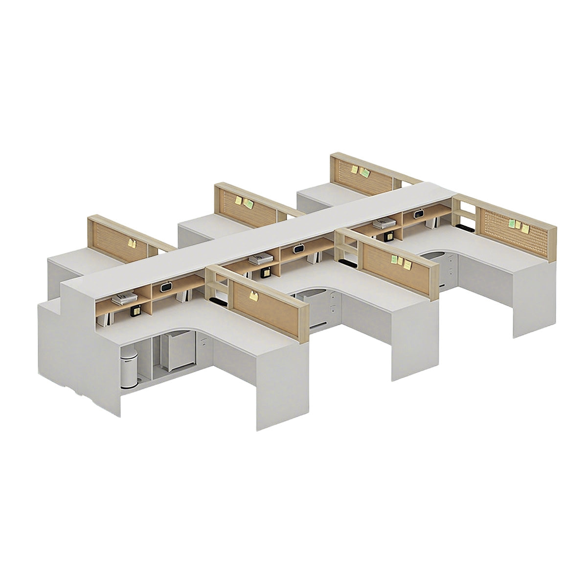 Modern Minimalist Office Desk with Built-In Outlets, Generous Storage, and Cable Management