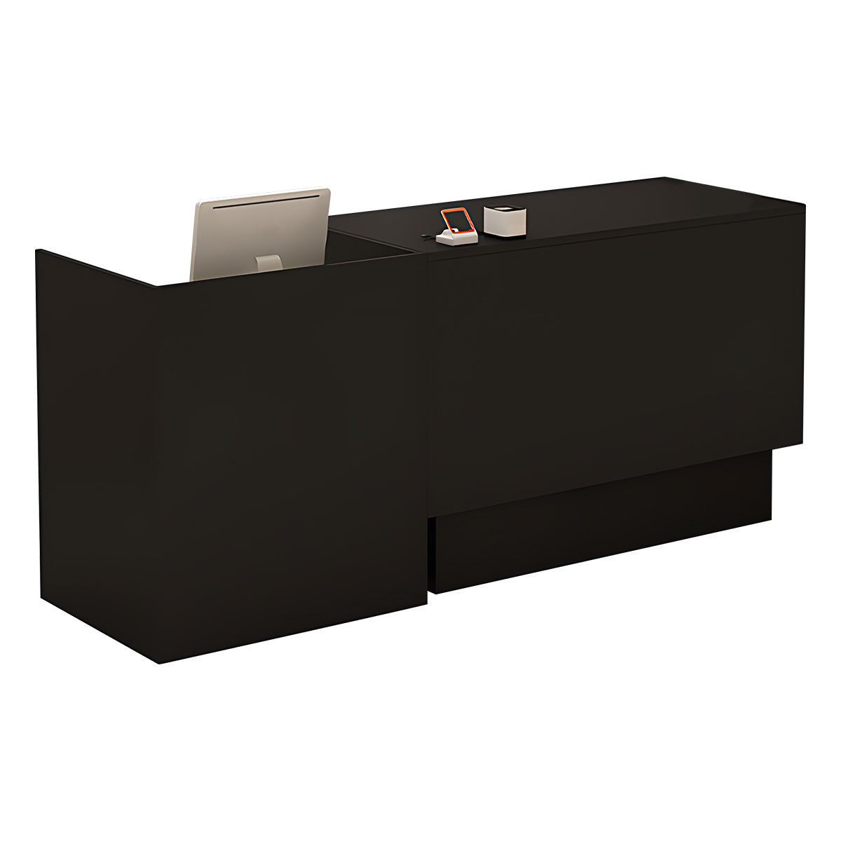 Minimalist Modern Reception Desk with Thickened Desktop and Sturdy Construction