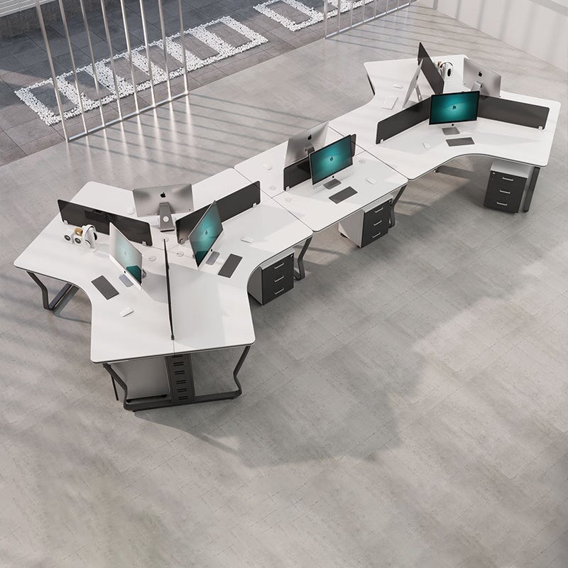 Modern U-Shaped Office Workstation