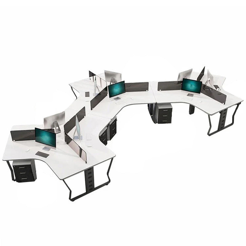 Modern U-Shaped Office Workstation