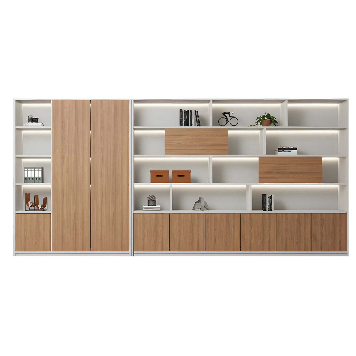 High-Capacity Storage Cabinet with Moisture-Resistant Base for Office