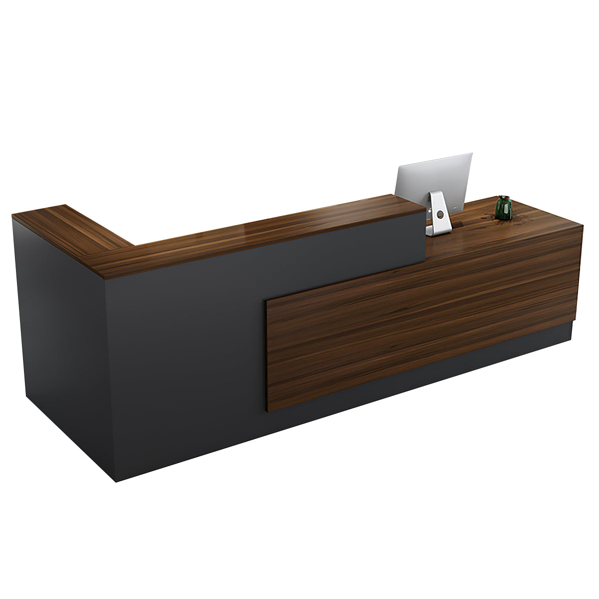 Modern Reception Desk with Two-tone Design