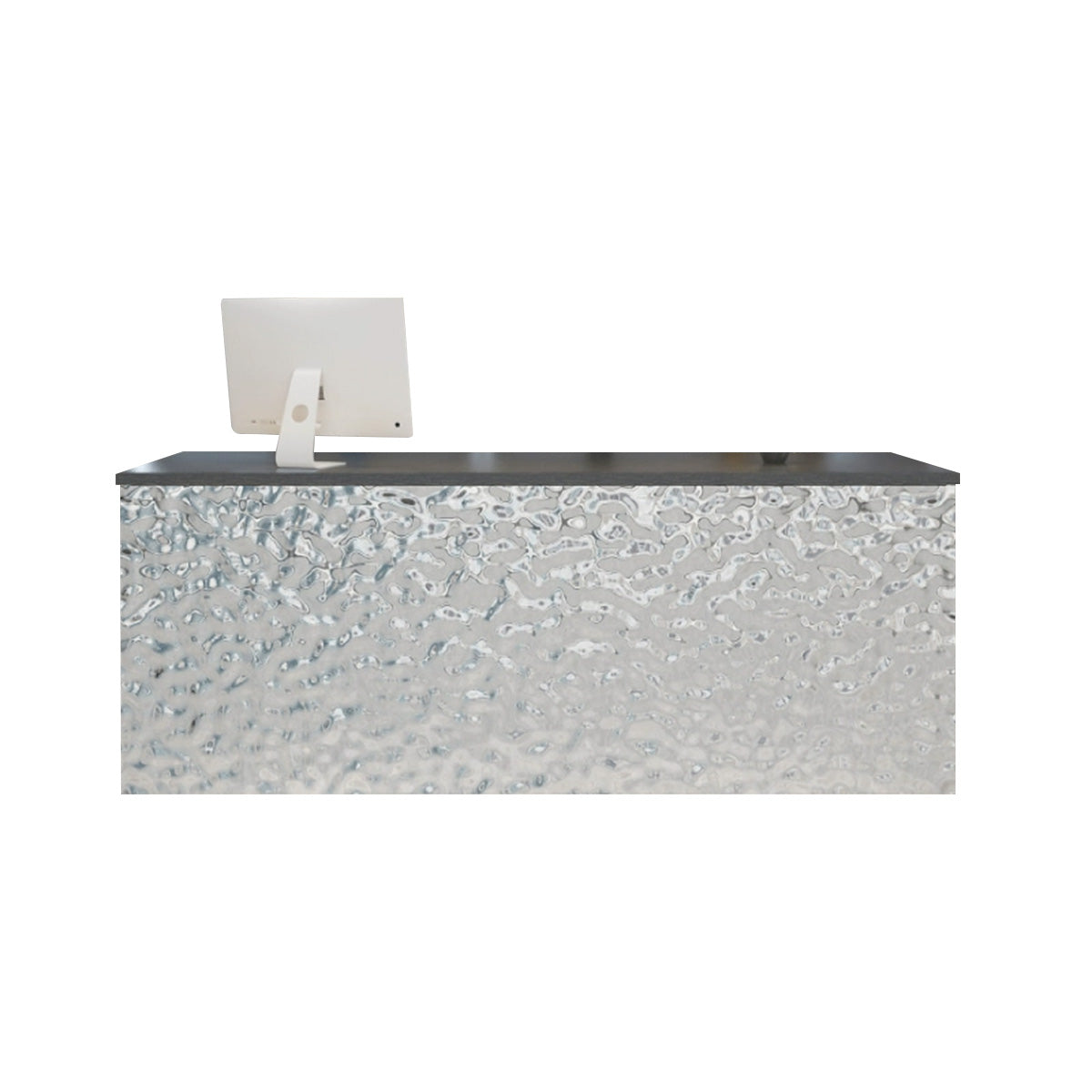 Stylish and Elegant Water Wave Reception Desk with LED Light Design（East Coast）