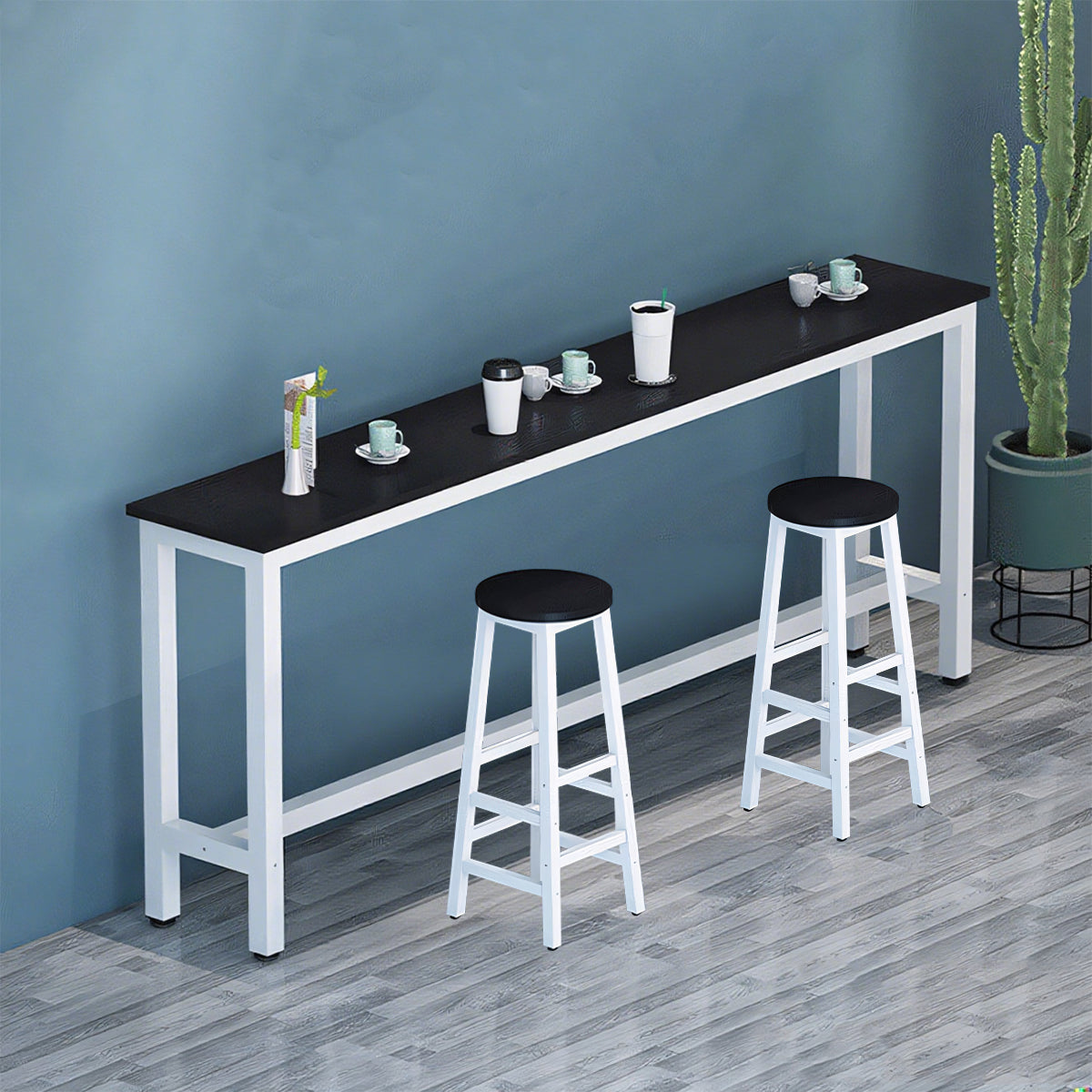Solid Wood Bar Table Narrow Long Bar Top Table