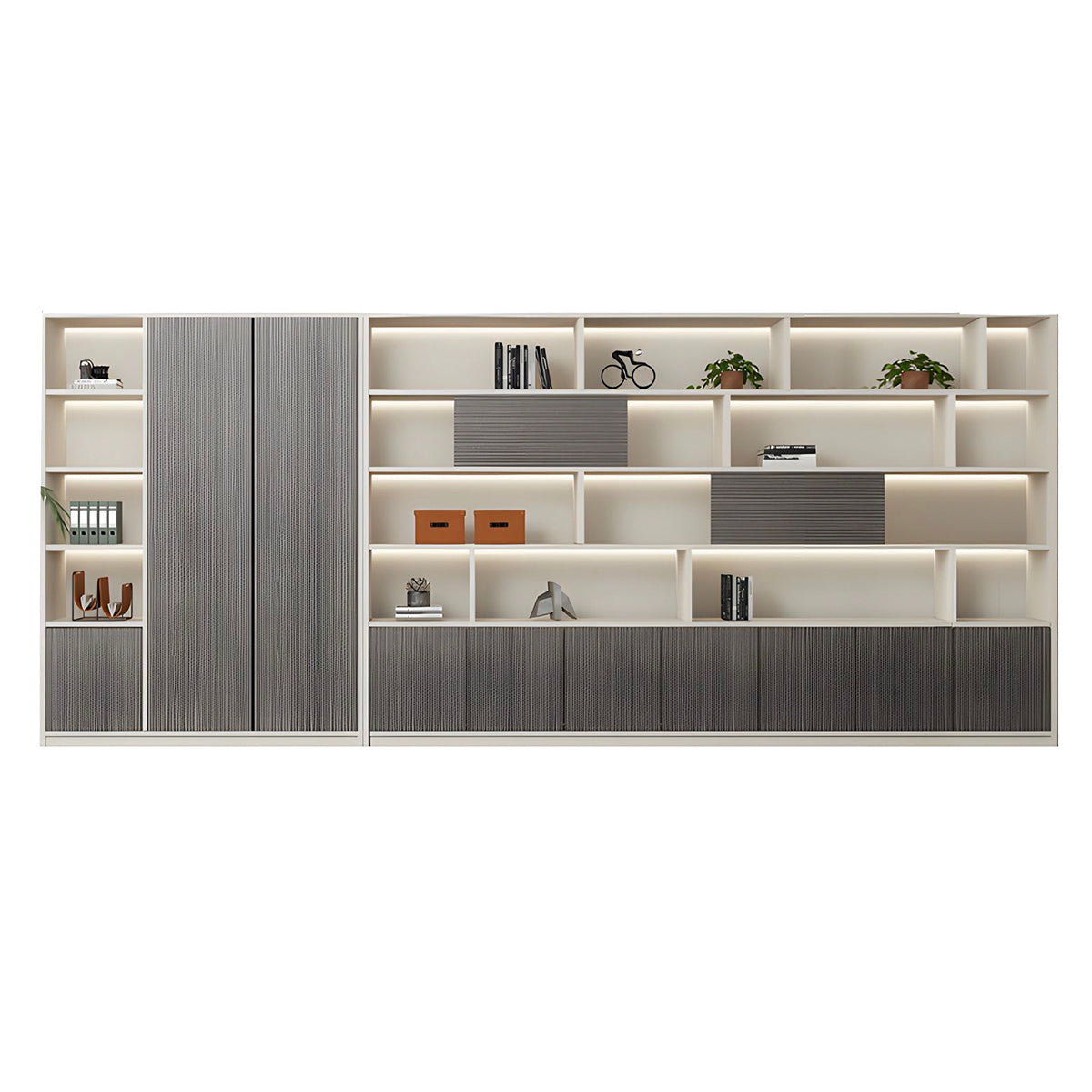 High-Capacity Storage Cabinet with Moisture-Resistant Base for Office