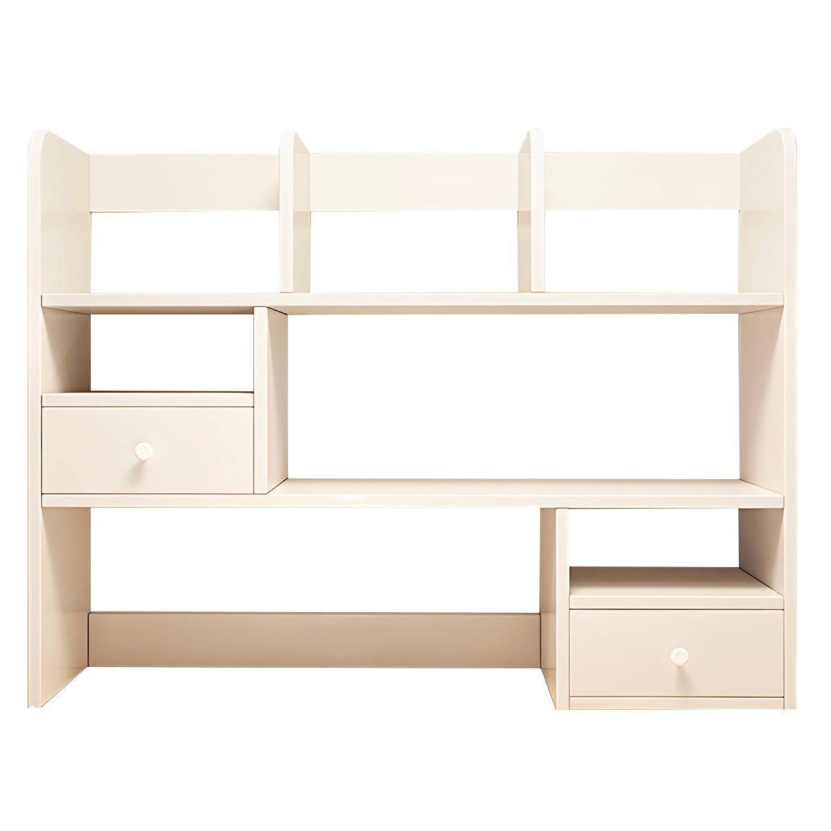 Modern Minimalist Engineered Wood Bookshelf with Open and Closed Storage
