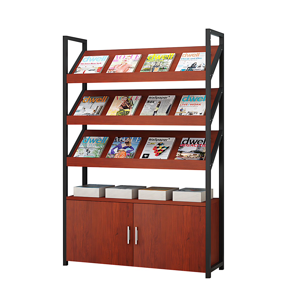 Fashionable Multi-Functional Bookshelf with Sturdy Frame and Large Storage Capacity