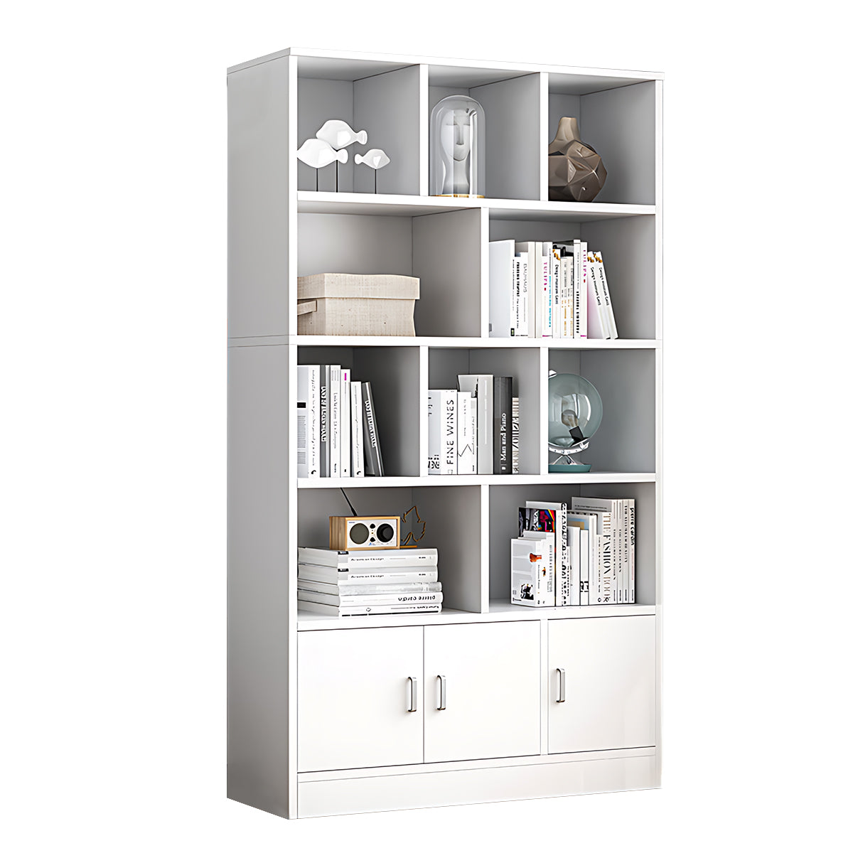 Minimalist Wooden Floor-Standing Bookshelf with Open Storage